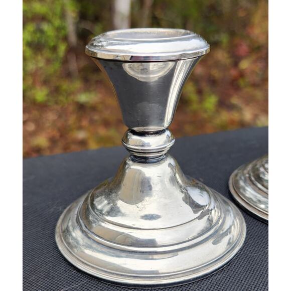 Vintage Frank M. Whiting Sterling Weighted & Re-Enforced Candle Holders 2001 - Picture 2 of 6